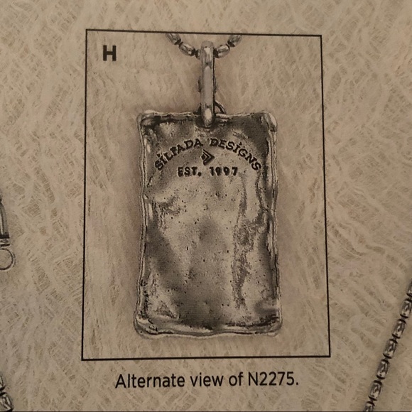 Vintage Silpada Sterling Silver Leaf Sprig Logo Pendant Necklace N2275 - Picture 16 of 16